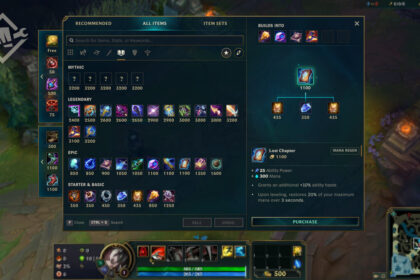 Legendary items league