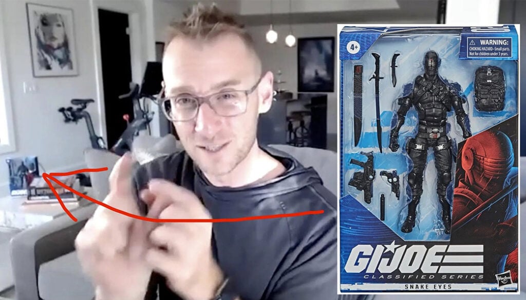 Donald Mustard teased Fortnite x G.I Joe Crossover in the background of his zoom call