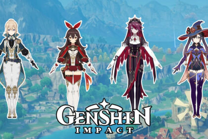 Genshin Jean, Amber, Rosaria, Mona Alternate Outfits