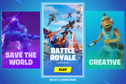 Fortnite Game Mode Selection Screen
