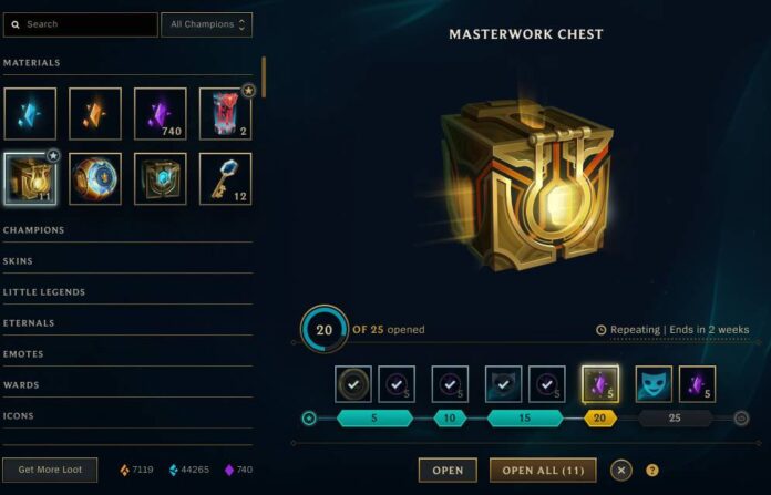 LoL Reworked Masterwork Chest Milestones & Rewards in 2022 - GameRiv
