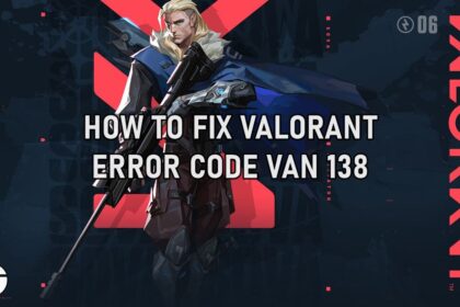 VALORANT Error Code VAN 138