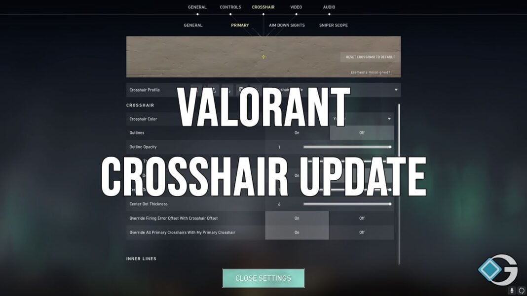 VALORANT New Crosshair Update 5.04 Patch Custom Colors, Copy