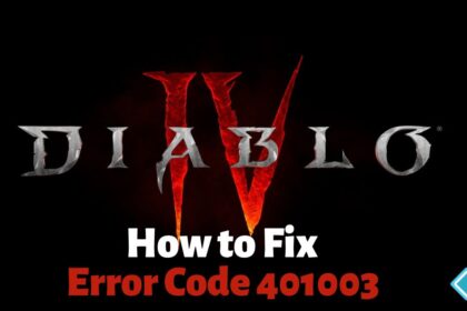 How To Fix Error Code 401003