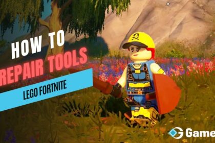 How do you repair tools in Lego Fortnite