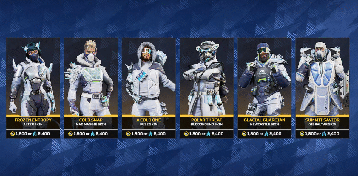 winter wipeout event skins