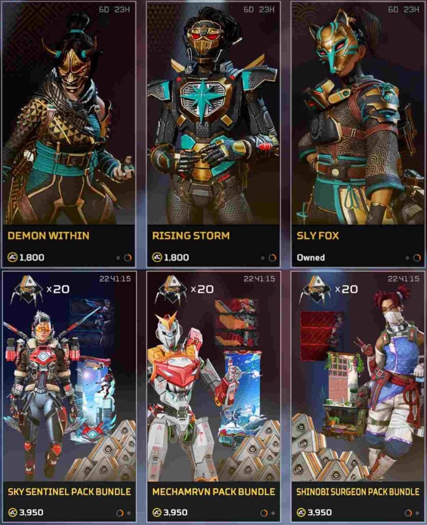 Apex Legends Golden Week Skins First Look