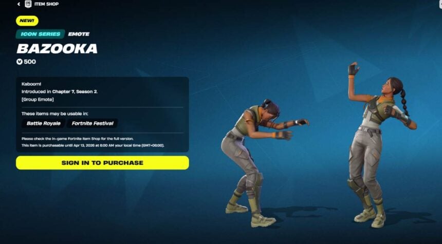 Bazooka Emote Fortnite