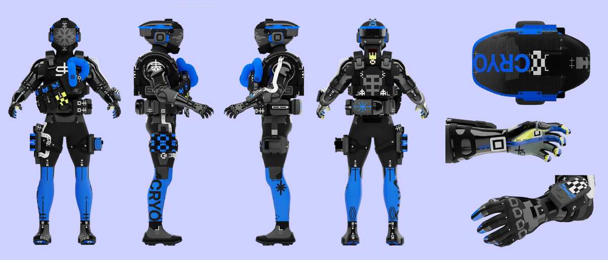Blue Oni Marathon Shell design 
