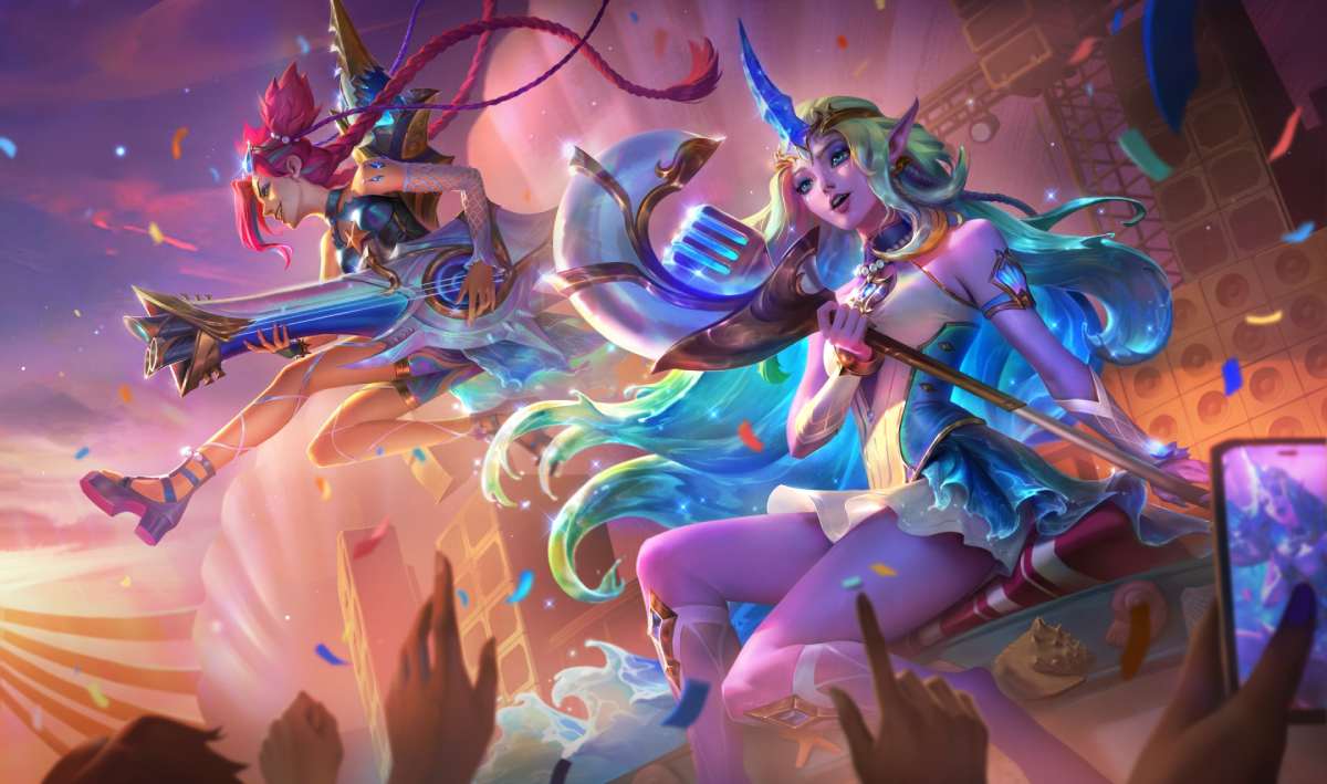 New Ocean Song Jinx and Soraka Skins Aplash Art ‼️