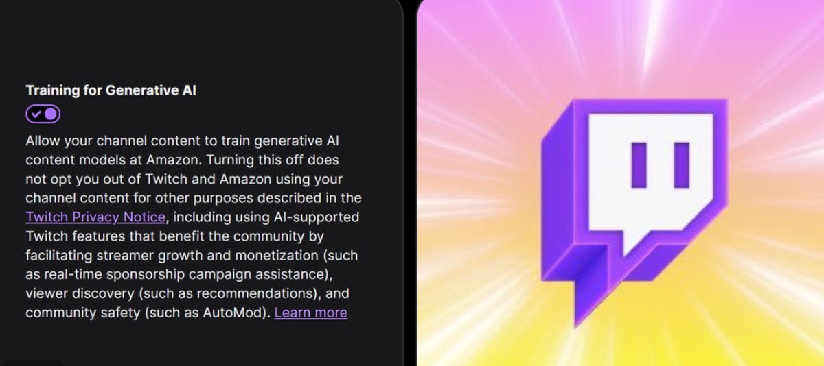 Twitch GEN AI turned on by default