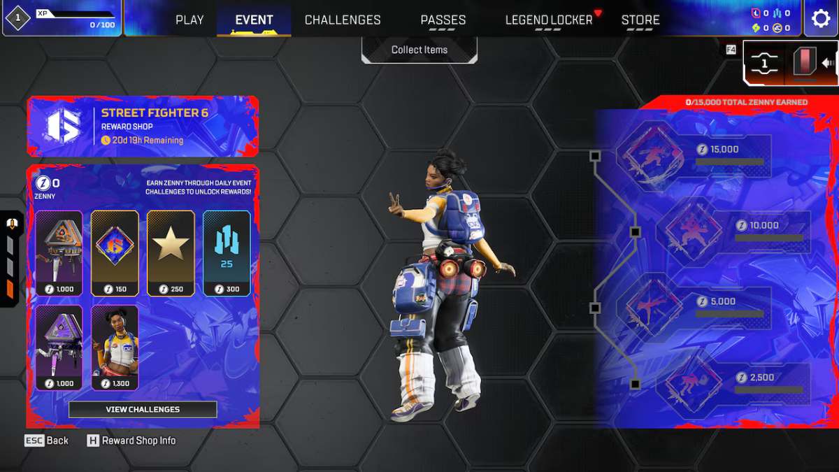 Apex Legends Streetfighter 6 Event Reward shop