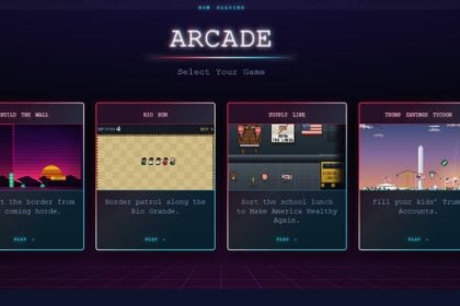 White House Retro Arcade Trump themed games